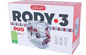 Клітка для хом'як яка миші дрібних гризунів ZOLUX DUO RODY 3 Червона, фото 2