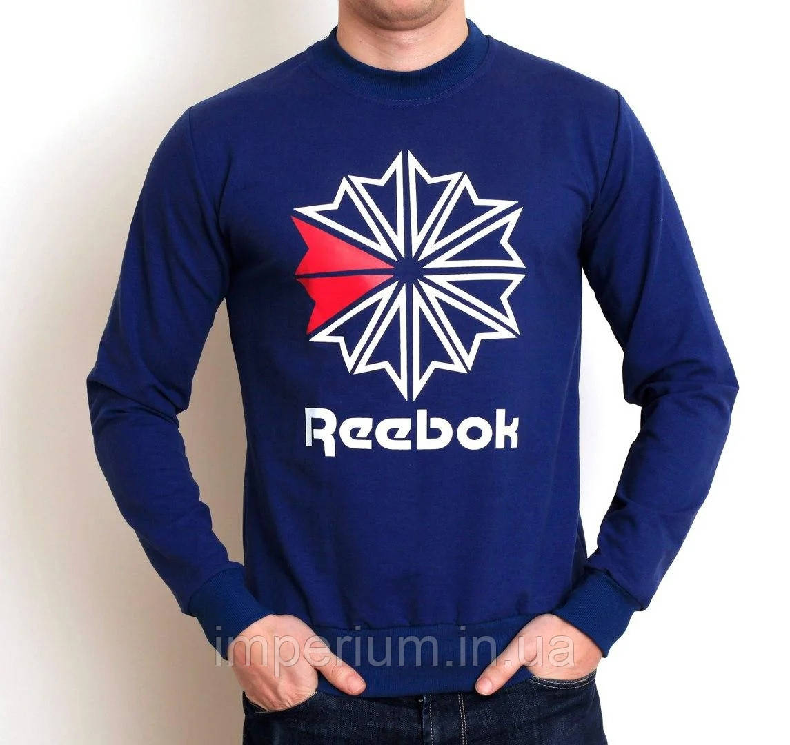 Темно синій світшот | кофта reebok, фото 1