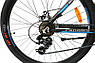 Велосипед гірський двоколісний однопідвісний на алюмінієвій рамі Crosser Grim 26 дюймів 19" рама чорно-синій, фото 5