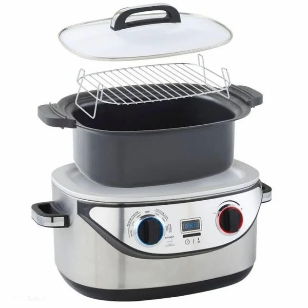 Медленноварка-мультиварка Royalty Line EMFC-1400.1.D (1350Вт, 5.6 л, 7 прог, Швейцарія), фото 1