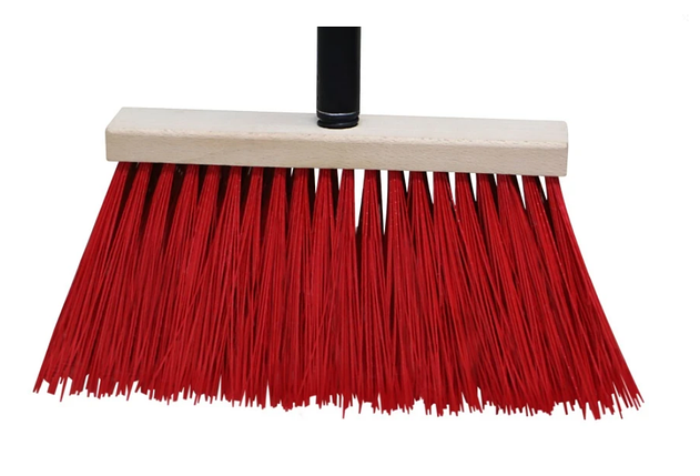 Мітла поліпропіленова Україна з держаком жорсткий ворс 230 х 45 мм (70-588), фото 1