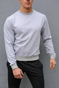 Сірий світшот | кофта без написів і малюнків