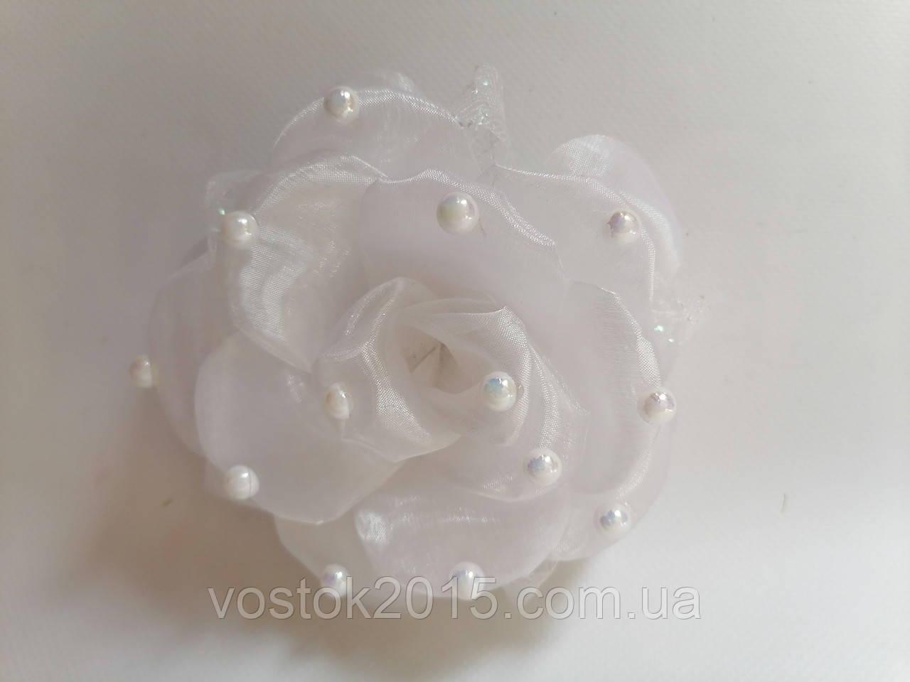 Купить Бант детский на девочку для волос Бантик белый с жемчужинами на ...