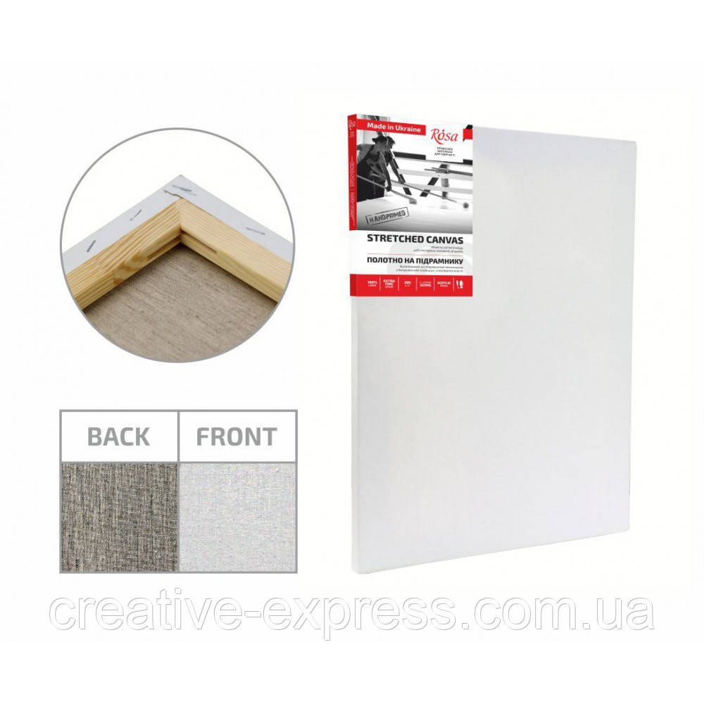 Підрамник,100*110 см, дрібне зерно, акрил, льон, ТМ "Маестро"