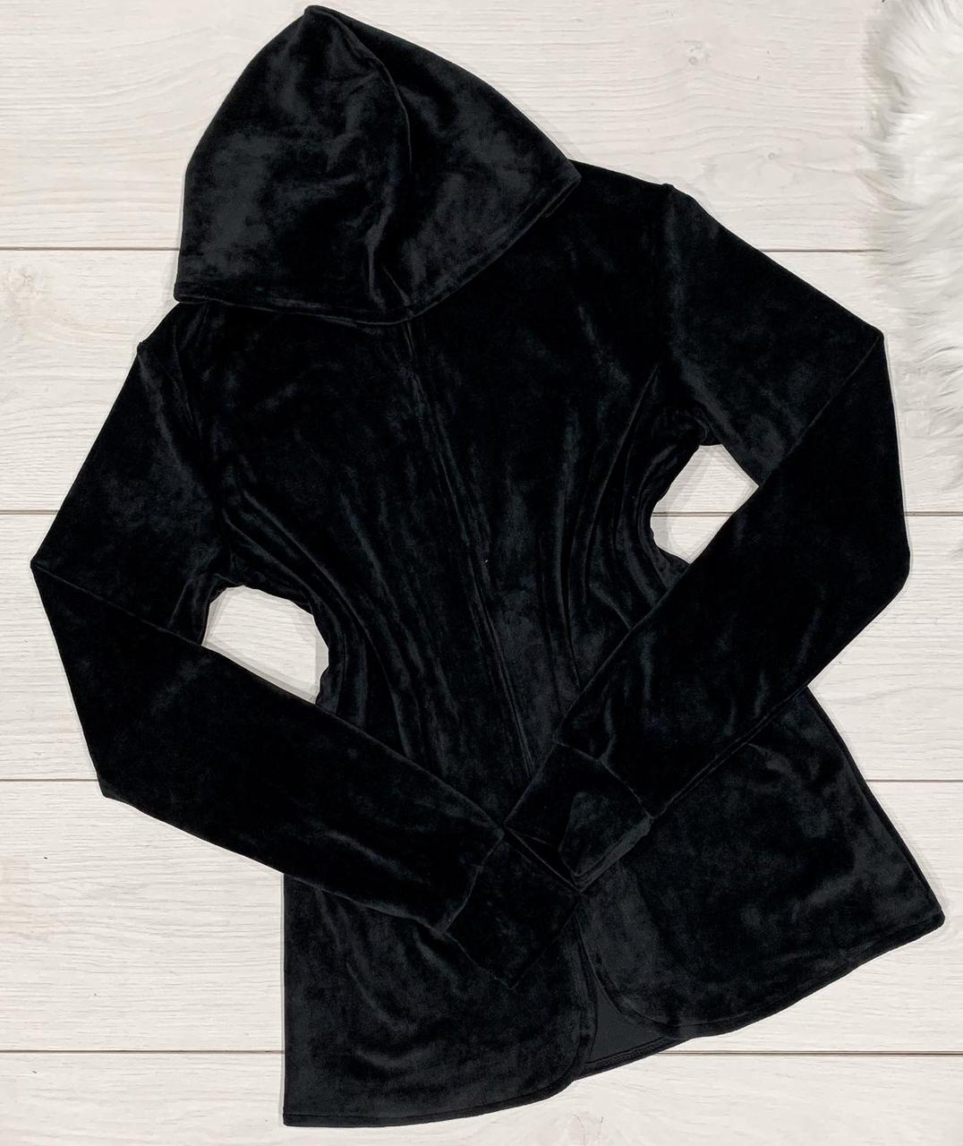 Стильна накидка для дому, чорного кольору.