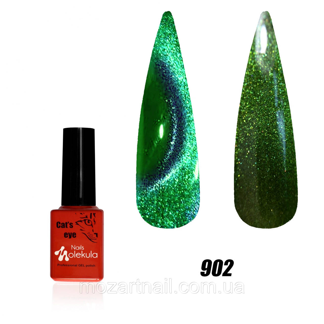 Гель-лак Nails Molekula 9D Ефект котяче око №902, 6ml