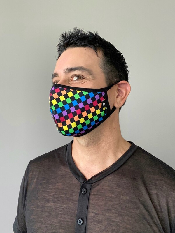 Маска захисна Andrew Christian Pride Checker різнобарвна, фото 1