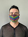 Маска захисна Andrew Christian Pride Checker різнобарвна, фото 2