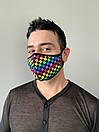 Маска захисна Andrew Christian Pride Checker різнобарвна, фото 3