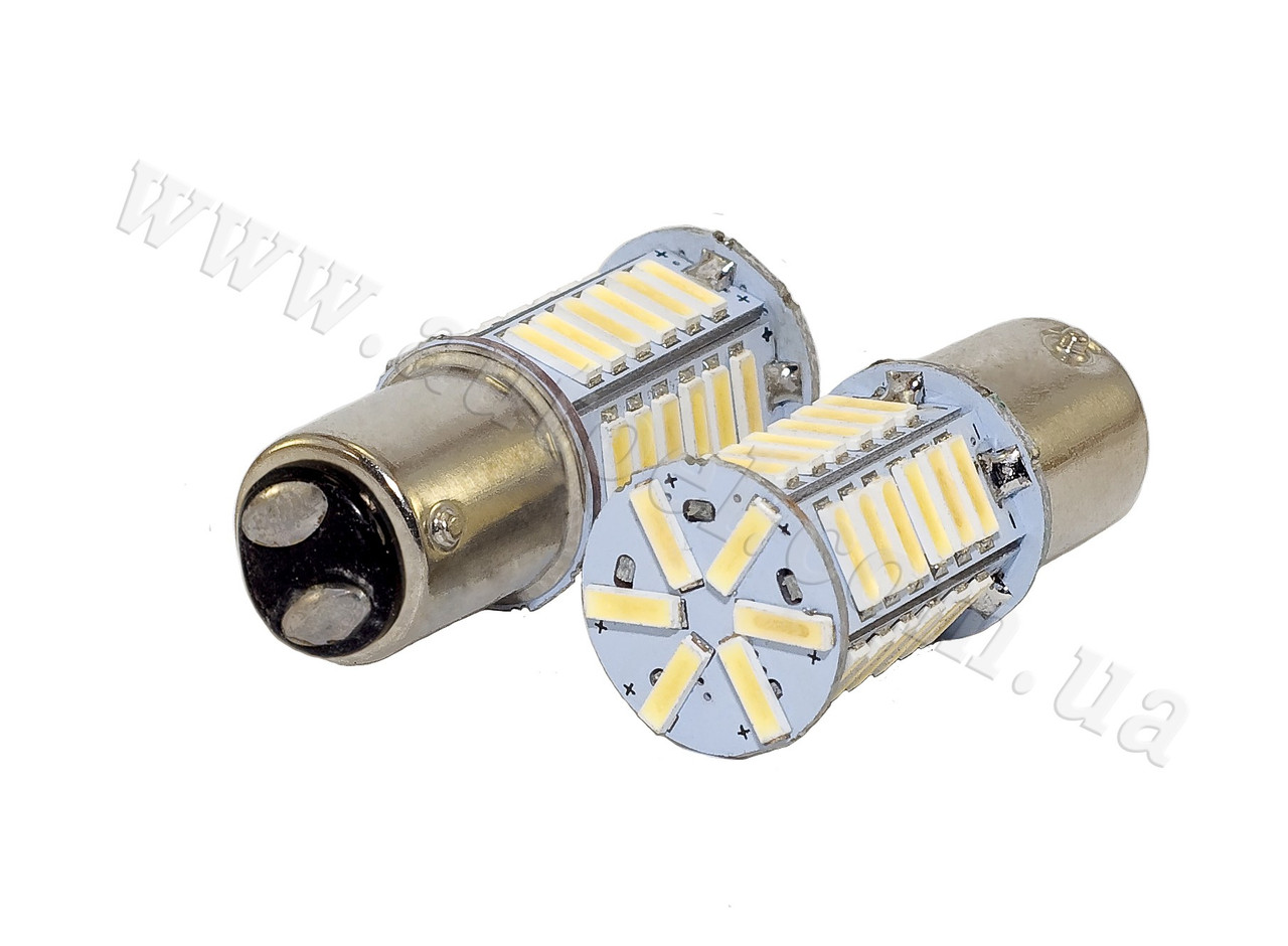 Світлодіодна автомобільна лампа S25 BAY15d 36 SMD (7014) 12 V WHITE