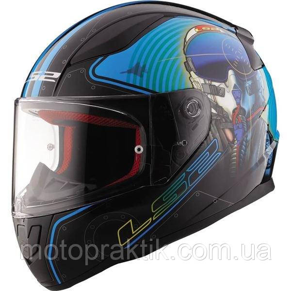 LS2 FF353 RAPID MACH II MATT BLACK, XS Мотошолом інтеграл