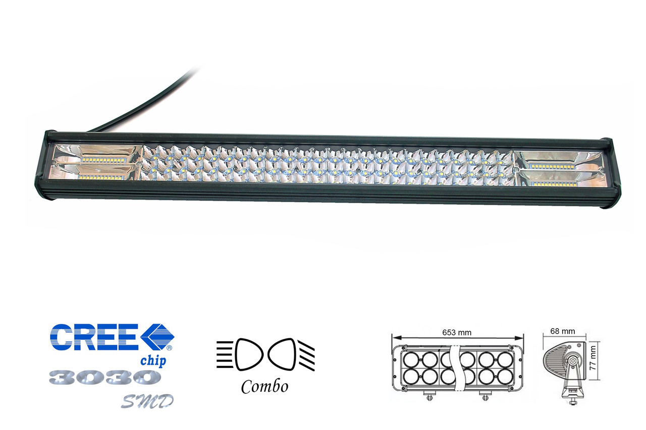 Фара робочого світла F-360W 126 світлодіодів (3030, CREE) комбинированный свет (COMBO), фото 1