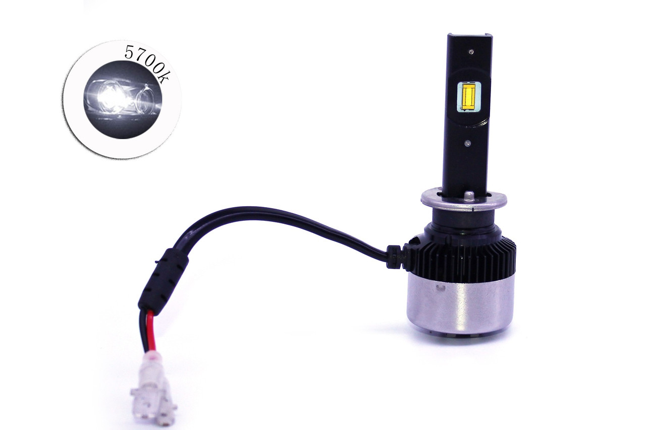 Комплект LED ламп FocusV H1 5700 K 12 V радіатор з вентилятором (діод CSP), фото 1