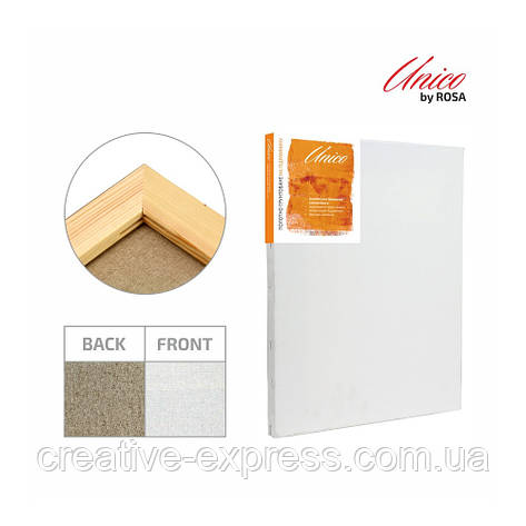 Підрамник,40*50 см, середнє зерно, акрил, італійська бавовна, Unico (БН), фото 1