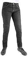 Мотоджинсы женские с защитой Oxford Slim fit черные, 8 (W25 L32)