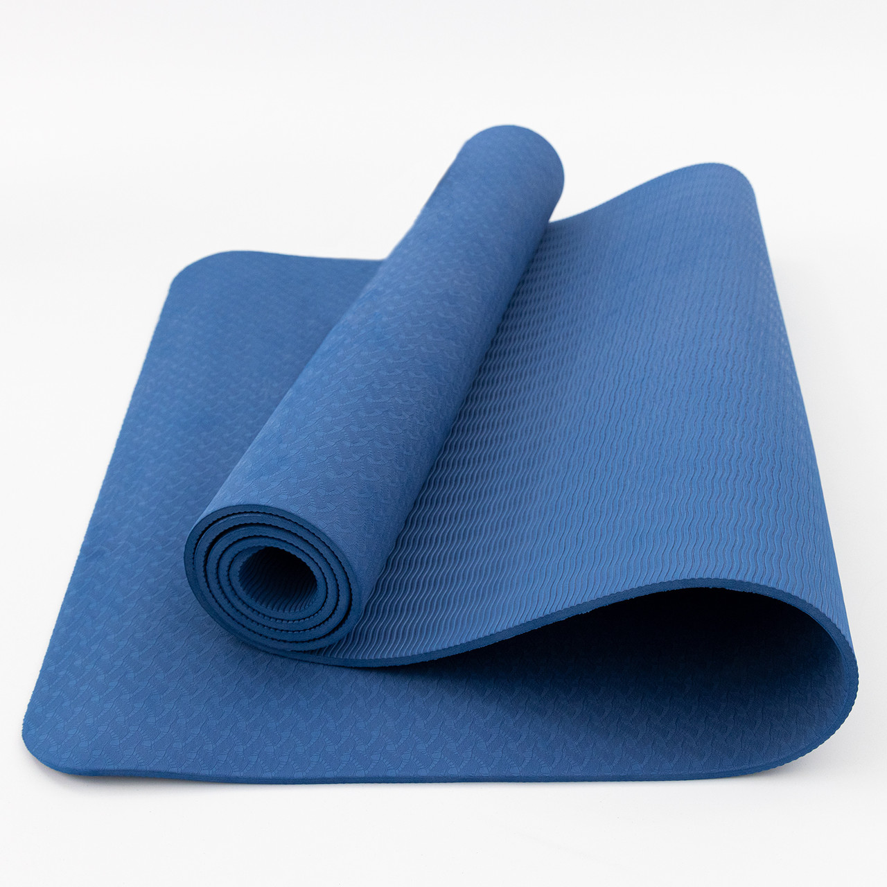 Килимок для йоги та фітнесу TPE (йога мат, каремат спортивний) OSPORT Yoga ECO Pro 6мм (OF-0082) Синій