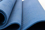 Килимок для йоги та фітнесу TPE (йога мат, каремат спортивний) OSPORT Yoga ECO Pro 6мм (OF-0082) Синій, фото 5