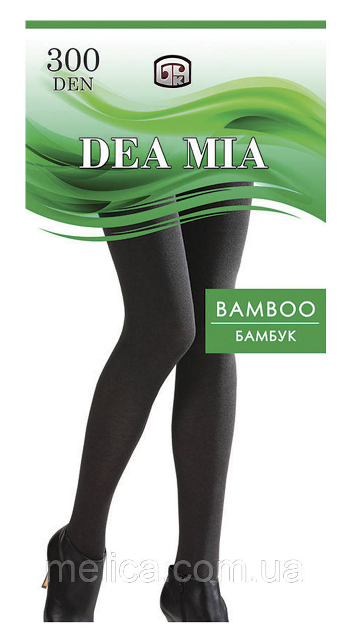 Колготки плотные из бамбуковой пряжи DEA MIA Bamboo 300 р.2, nero - фото 1 - id-p1393571323