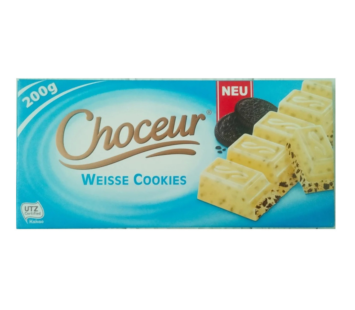 Шоколад білий Choceur Weisse Cookies з печивом 200 г Німеччина, фото 1