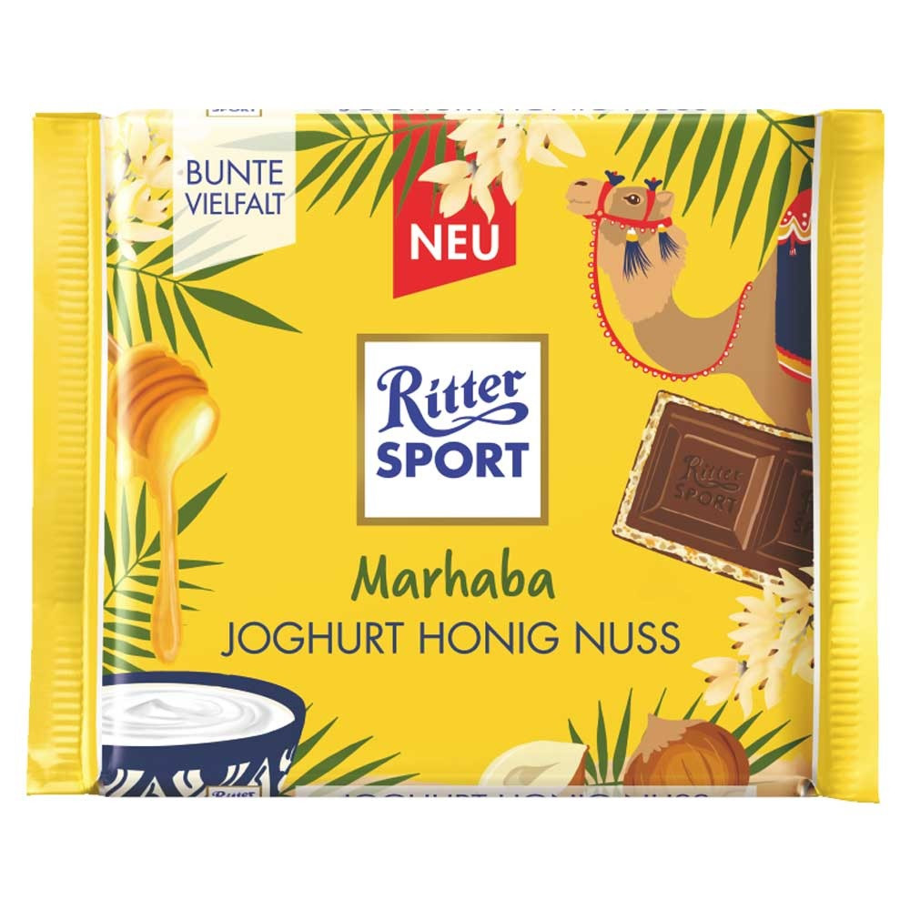 Шоколад молочний Ritter Sport Joghurt Honig Nuss 100 г Німеччина