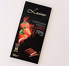 Шоколад чорний Luximo Premium з полуницею 70 % какао 100 г Польща, фото 2