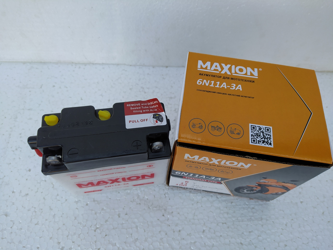 Аккумулятор мото 6V 11 Ah (6N11A-3A) в комп. електролит (R+):