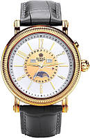 Мужские классические наручные часы Royal London 41173-02 (мес.)*** кварцевые с кожаным ремешком