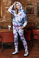 Спортивный костюм женский расветка Тай Дай, трехнитка, Лорен | размеры S- M, L-XL