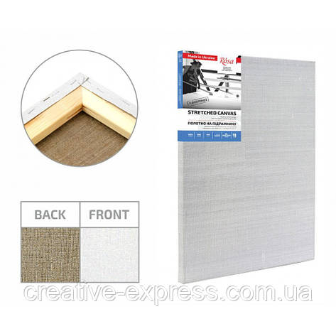 Підрамник, 60*80 см, середнє зерно, олійний грунт, льон, ТМ "Маестро", фото 1