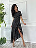 Стильне плаття в підлогу в горох з розрізом хіт сезону 2025, фото 8