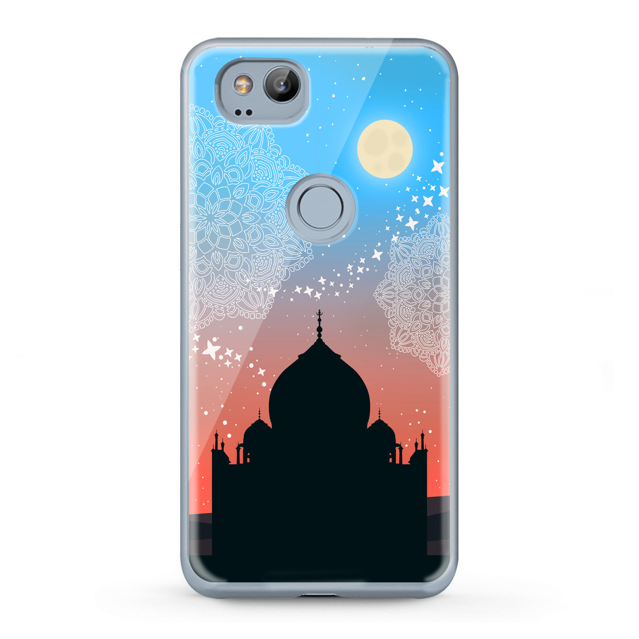 Чехол Силиконовый для Google (Ночной Тадж-Махал) Pixel 2 3 4a 5 5G 6A 7 ...