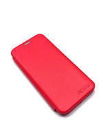 Чехол книжка Samsung A6 Plus красный (чехол книжка на магните с отделом для карты)