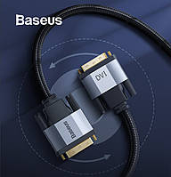 Кабель DVI Male на DVI Male BASEUS 2K 60Гц 24Pin 3м (черный)