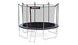 Батут для дітей з внутрішньої сіткою (366 см) до 150 кг Hop-Sport 12ft black / blue, фото 5