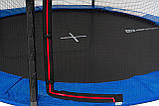Батут для дітей з зовнішньою мережею (366 см) до 150 кг Hop-Sport 12ft чорно-синій, фото 9