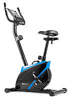 Велотренажер домашний магнитный до 120 кг вертикальный Hop-Sport HS 2070 Onyx черный с синим
