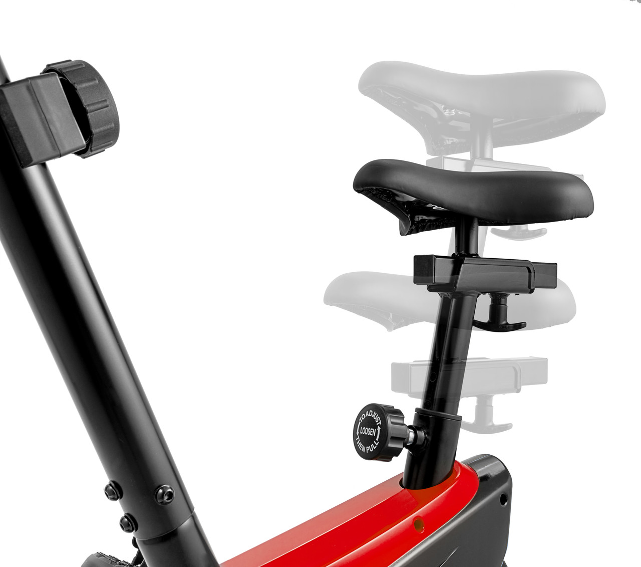 Велотренажер домашний магнитный до 120 кг вертикальный Hop-Sport HS 2070 Onyx черный с красным - фото 10 - id-p1393679918