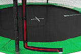 Батут для дітей з зовнішньої сіткою (427 см) до 150 кг Hop-Sport 14ft чорно-зелений, фото 10