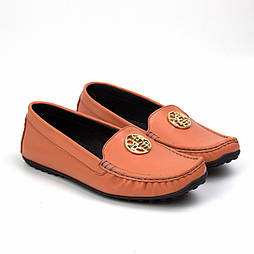 Мокасини жіночі шкіряні помаранчеві світло-персикові Ornella Creamsicle Orange by Rosso Avangard