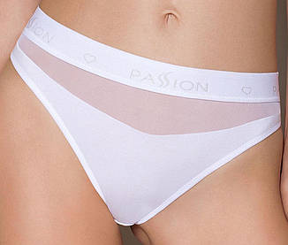 Трусики з прозорою вставкою Passion PS006 PANTIES white, size L