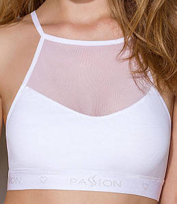 Спортивний топ з прозорою вставкою Passion PS006 TOP white, size L