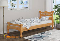 Кровать односпальная деревянная Даллас МФ Wellmebely 90х190, 90х190, Ольха светлая