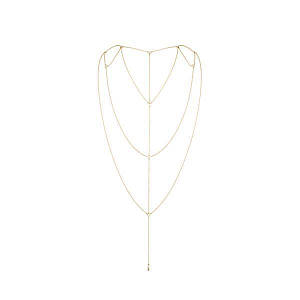 Ланцюжок для спини Bijoux Indiscrets Magnifique Back and Cleavage Chain - Gold, прикраса для тіла