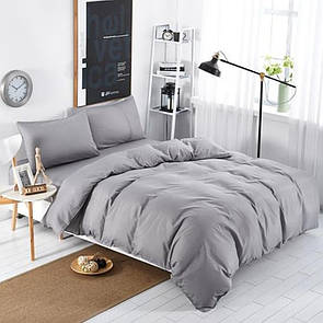 Двоспальне постільна білизна Ranforce сірого кольору