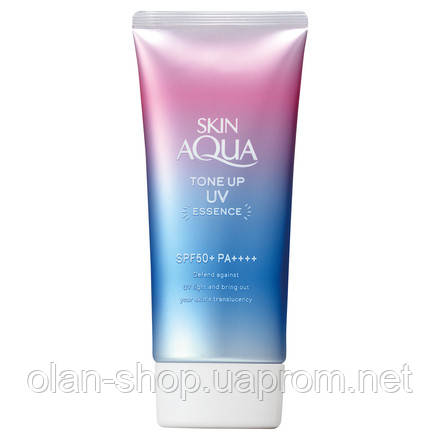 Санскрин с функцией цветокоррекции кожи Rohto Skin Aqua Tone Up UV Essence SPF 50+ PA++++ - фото 2 - id-p1393719704