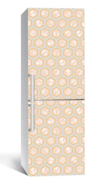 65х200 см Вінілова плівка на холодильник, декоративні наклейки на холодильник, наліпки на холодильник 56-NNH, фото 1