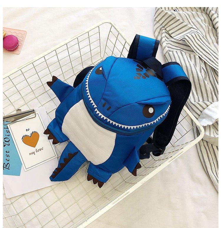 Дитячий рюкзак блакитний у формі динозавра