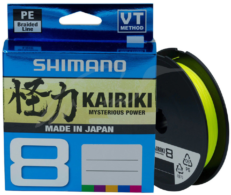 Шнур Shimano Kairiki 8 PE Yellow 0.06мм 150м 5.3kg (жовтий)