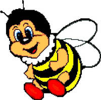 Канва з малюнком вишивка хрестиком Бджолка