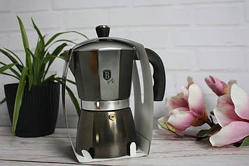 Кавоварка гейзерная на 6 чашок Berlinger Haus Metallic Line сіра BH-6566